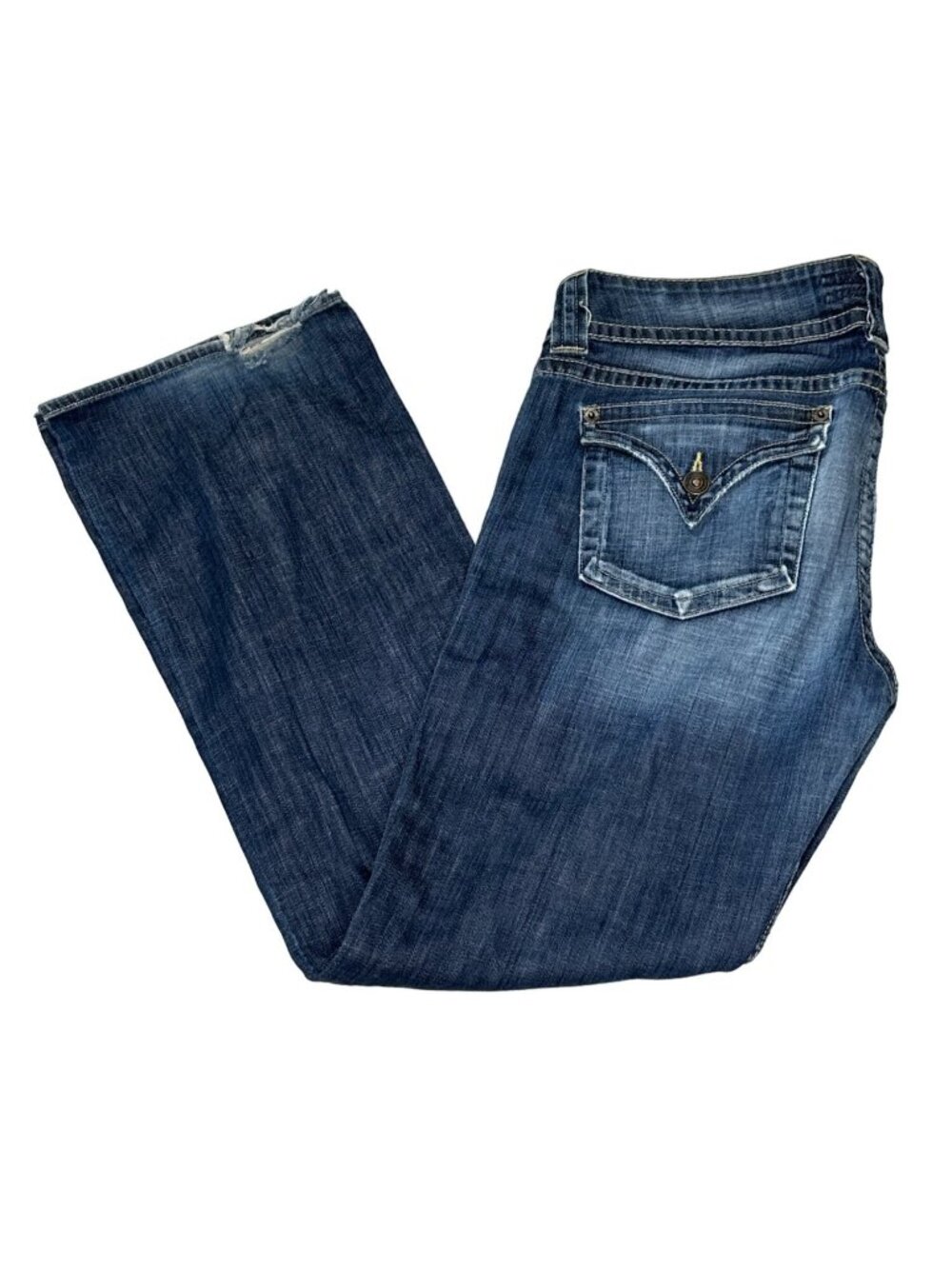 Hudson Jeans Womens 31 Blue Bootcut Low Rise Stretch Denim Made USA